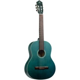 Ortega Guitars blaue Konzertgitarre Full-Size - Student Series - Catalpakorpus mit Fichtendecke (RST5MOC)