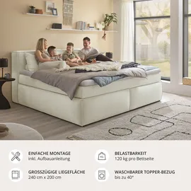 ed exciting design Sandon 240 x 200 cm H3 Beige/Weiß
