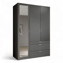 Stella Trading Drehtürenschrank VESALA 135 x 195 x 56 cm Graphit