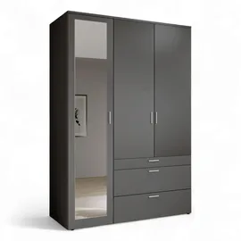 Stella Trading Drehtürenschrank VESALA 135 x 195 x 56 cm Graphit