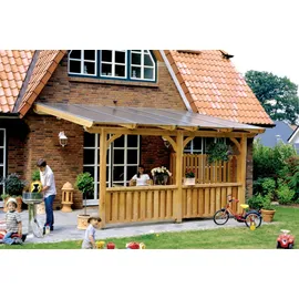 SKANHOLZ Sichtschutzelement für Terrassendach Rimini + Ravenna 1,60 x 2,5 m natur