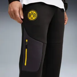 Puma BVB Borussia Dortmund Jogginganzug für Herren Fanartikel der Saison 25-26, Größe:S, Farbe:Schwarz - Schwarz - S