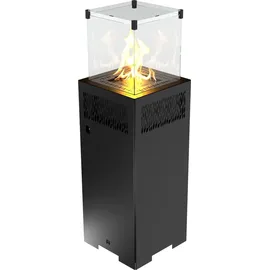 Hitze Gas-Terrassenheizung FUENTE Q V 5,7 kW schwarz Gasheizung Gas-Gartenheizer