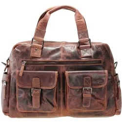 Greenland Nature Montana Handtasche Leder 40 cm Laptopfach braun