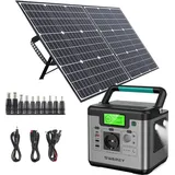 SWAREY S500 Pro Tragbare Powerstation Solargenerator 518Wh LiFePO4-Batterie mit 100W Faltbare Solar Panel inklusive, Solarspeicher Solar Generator ...