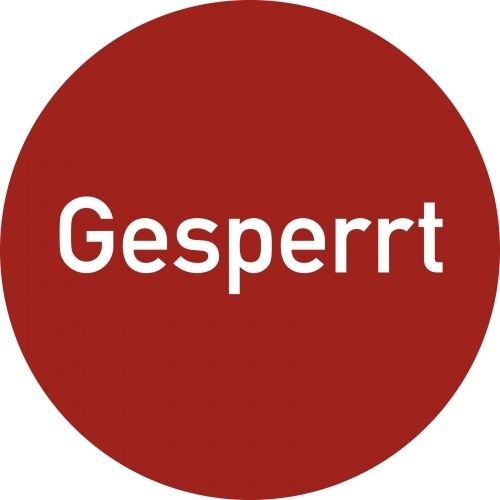 Gesperrt, Papier, Ø 35 mm, 500 Stück/Rolle