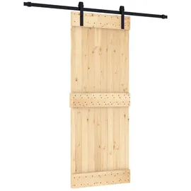 vidaXL Natürlich und Schwarz rechts 80 x 210 cm Braun