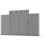 DAS COMPANY Eingangsplane PVC 2Stck. 2-5x5m Grau - Pavillon - Plane Wasserdicht - Zeltgarage - Zeltplane - Abdeckplane Wasserdicht - Lagerzelt - Gartenhaus