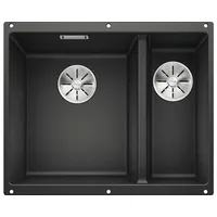 Blanco Subline 340/160-U links anthrazit + Handbetätigung + InFino