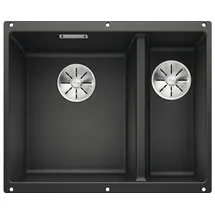 Blanco Subline 340/160-U links anthrazit + Handbetätigung + InFino