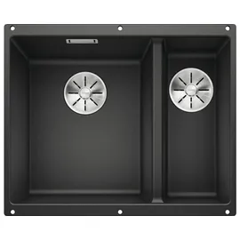 Blanco Subline 340/160-U links anthrazit + Handbetätigung + InFino