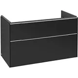 Villeroy & Boch Subway 3.0 Waschtischunterschrank C57000VL 97,3x57,6x47,8cm, ohne LED/Griff Aluminium glänzend, Volcano black