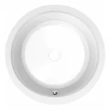 Polysan OBLO Badewanne mit Rahmengestell, rund, 165x48cm, weiss