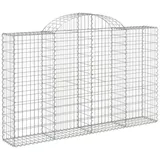 vidaXL Gabionen mit Hochbogen 200 x 30 x 120/140 cm