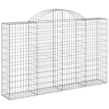 vidaXL Gabionen mit Hochbogen 200 x 30 x 120/140 cm