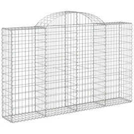 vidaXL Gabionen mit Hochbogen 200 x 30 x 120/140 cm