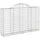 vidaXL Gabionen mit Hochbogen 200 x 30 x 120/140 cm
