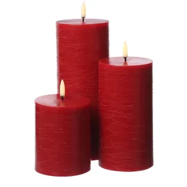 uYuni LED Kerze PIA 15 cm rot