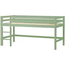 Hoppekids Halbhochbett Basic 90 x 200 cm pale green