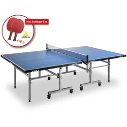 Joola Indoor-Tischtennisplatte "Transport" mit gratis Joola Schläger-Set,blau,