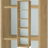 KADIMA DESIGN Aktenregal Hoch Schmal 50x196x37 cm Chalet-Eiche-Nb./Weiß