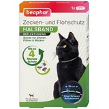 beaphar Zecken- und Flohschutz Halsband für Katzen reflektierend