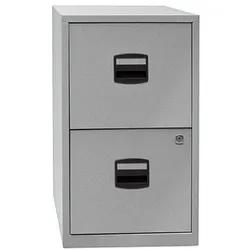 BISLEY Home PFA 2 Hängeregistraturschrank silber 2 Schubladen 41,3 x 40,0 x 67,2 cm