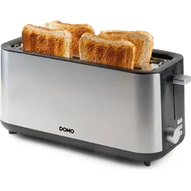 Domo DO967T Toaster 4 Scheiben, 1470 Watt, Edelstahl