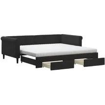 vidaXL Tagesbett 100 x 200 cm Schwarz