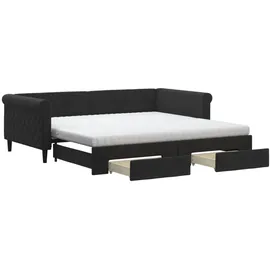 vidaXL Tagesbett 100 x 200 cm Schwarz