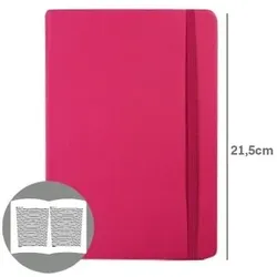 SMARTD Notizbuch 21,5x14,5cm Rosa Halbleder 116 Blatt (Tagebuch)