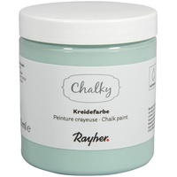 Rayher Chalky, Kreidefarbe auf Wasserbasis, lindgrün, für Shabby-Chic, Vintage- und Landhaus-Stil-Looks, Dose 230 ml, 35048414