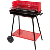 Aktive Holzkohlegrill, mit Rädern Aktive 52898 rechteckig, 66 x 44 x 85 cm, 4 einstellbare Höhen, für 6 Personen, 2 Räder für einfachen Transport | Aschebehälter