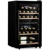 Klarstein Barossa 34 Duo Weinkühlschrank 34 Fl 80 Ltr 2 Zonen Touch-Steuerung Schwarz