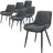ML-Design Esszimmerstuhl Anthrazit PU-Kunstleder 6er Set