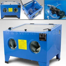 BITUXX Sandstrahlkabine Metall 90 L blau
