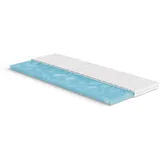Meisterschlaf Gelschaum Topper 70x200 cm – Höhe 7cm – RG 50 – Oeko-TEX® Standard 100 – TencelTM Lyocell 3D Doppeltuch-Bezug waschbar – für weicheres Liegegefühl auf harten Matratzen – Made in Germany