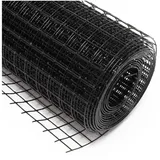 Wiltec Maschendrahtzaun 100 cm x 25 m Schwarz