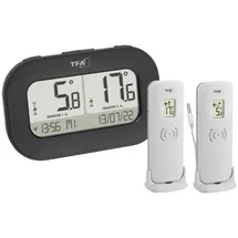 TFA Dostmann DOUBLE-CHECK Funk-Thermometer digital Schwarz 30.3073.01