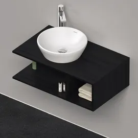 Duravit Waschtisch-Unterschrank 80 x 26 cm Eiche Schwarz Matt