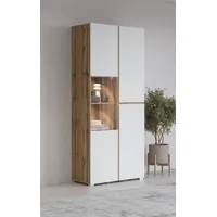 INOSIGN Vitrine »Cross, Höhe 183,5 cm, moderne grifflose Standvitrine
