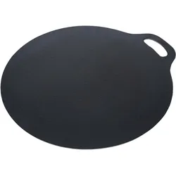 Victoria Grillplatte Gusseisen für Pizza, Budare 38cm mit Griffen, Induktion, Feuer, Ofen, VIC-34573, Schwarz