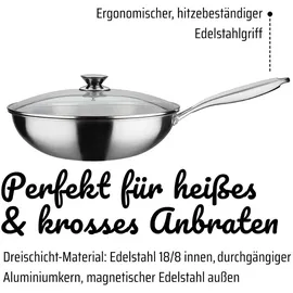 GSW Wok-Pfanne Schmorpfanne 32 cm