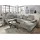 ed exciting design MEDAN Wohnlandschaft Taupe, & Ausziehbares Sofa mit Schlaffunktion und Bettkasten - 324 x (218) cm, (B/H/T)