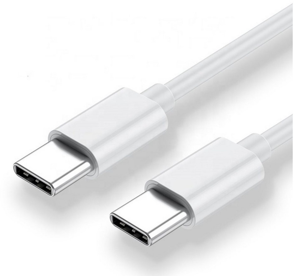 Alpha Electronics Schnellladekabel passt für iPhone 15 / Pro / Max / Plus & iPad Smartphone-Kabel, USB-C zu USB-C, für iPhone 15,Pro,Max,Plus, für Samsung S23, S22, S21, S20 weiß