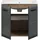 WELLTIME Waschbeckenunterschrank WELLTIME, nox oak nb, schwarz matt, B:60cm H:53cm T:46cm, Holzwerkstoff, MDF, Schränke, Waschbeckenunterschrank, Florenz, Waschtisch inkl. Waschbecken, Nox Oak NB, 60 cm breit