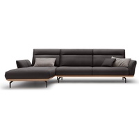 hülsta sofa Ecksofa hs.460, Sockel in Eiche, Winkelfüße in Umbragrau, Breite 338 cm braun