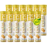 EVÄM Premium Vitamin C 1000 mg Brausetabletten Geschmack Orange 12x 20 Stück Hergestellt in DE