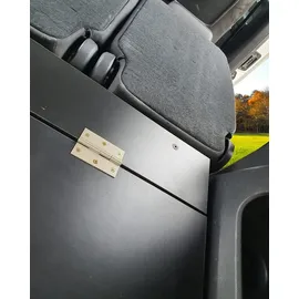 BREMER SITZBEZÜGE Multiflexboard klappbar kompatibel mit VW Caddy Kurz und Maxi ab 2003 Bettverlängerung Camping Zubehör Wohnmobilbett Camper Schlafauflage/Höhe ca. 31cm inkl. Konsolen in Schwarz