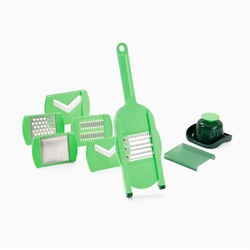 Genius Gemüsehobel Genius Nicer Dicer Speed Light Gemüsehobel Set 8-tlg 34263, Kunststoff grün